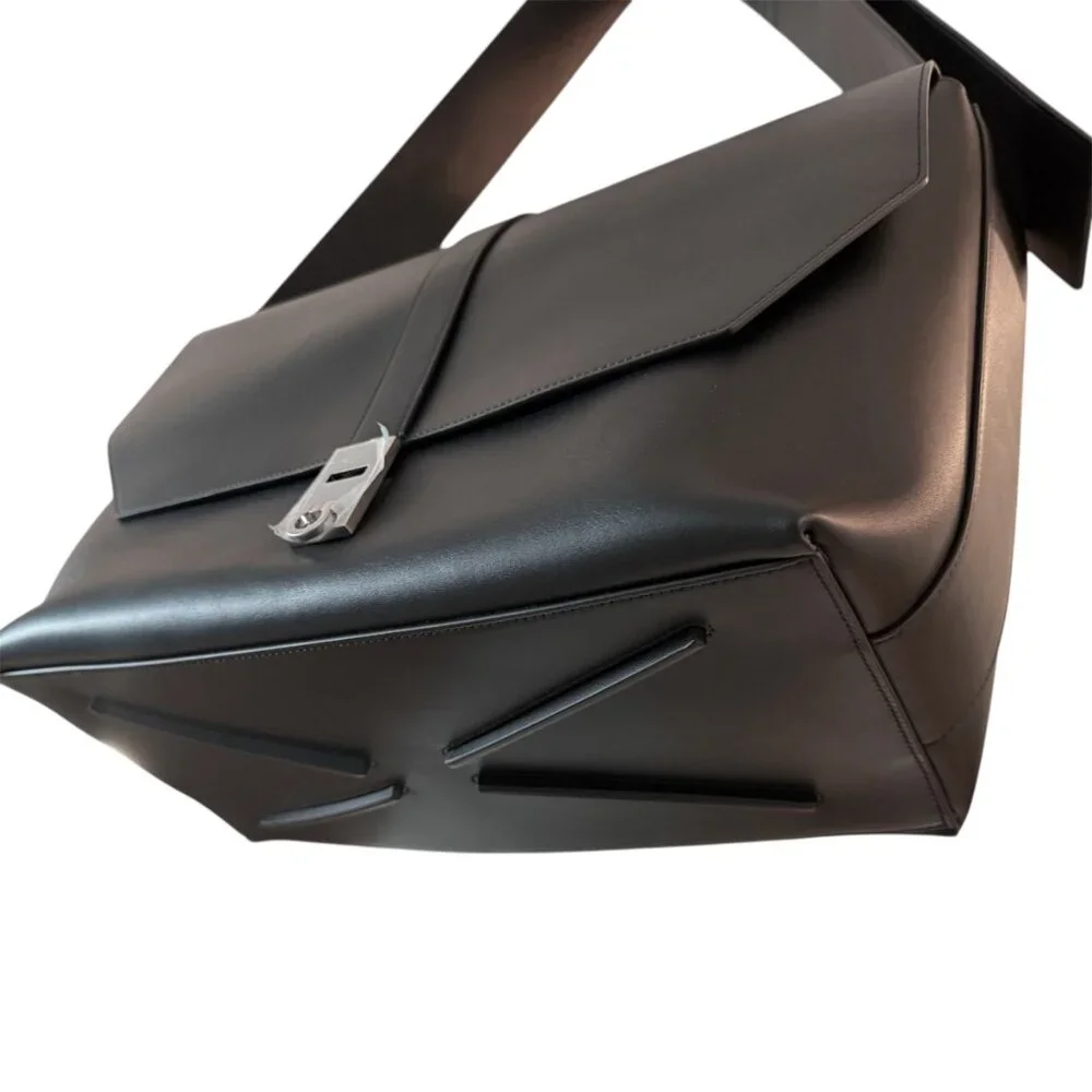 Salvatore Ferragamo Raffael‎ Black Leather Large Shoulder Bag